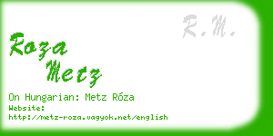 roza metz business card
