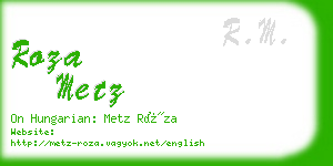 roza metz business card